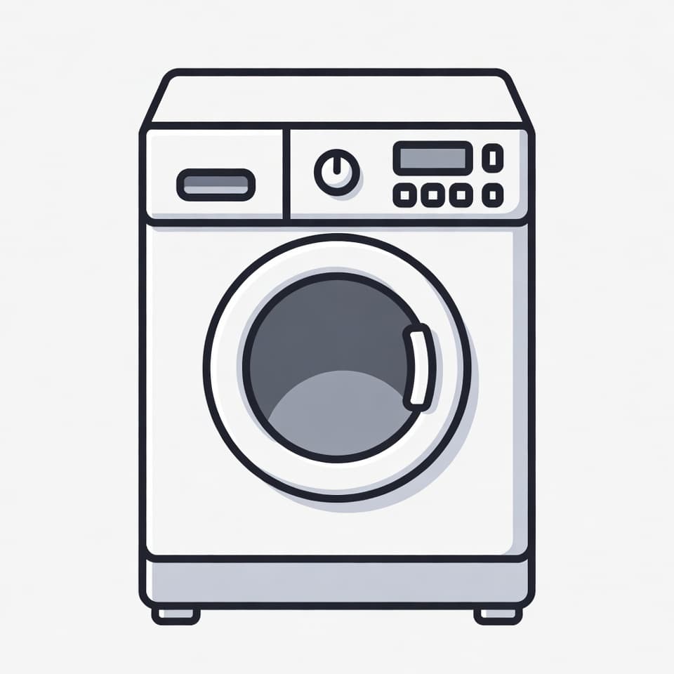 Front-loading washing machine ready for an on-site repair
